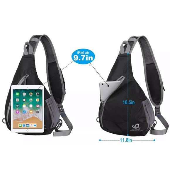 WATERFLY Sling Chest Backpacks Shoulder Triangle - Picture 3 of 7